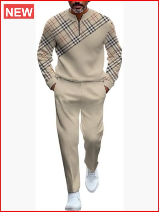 Other - Long Sleeve Jogging Suit Two-Piece Set Jacket and Pants
